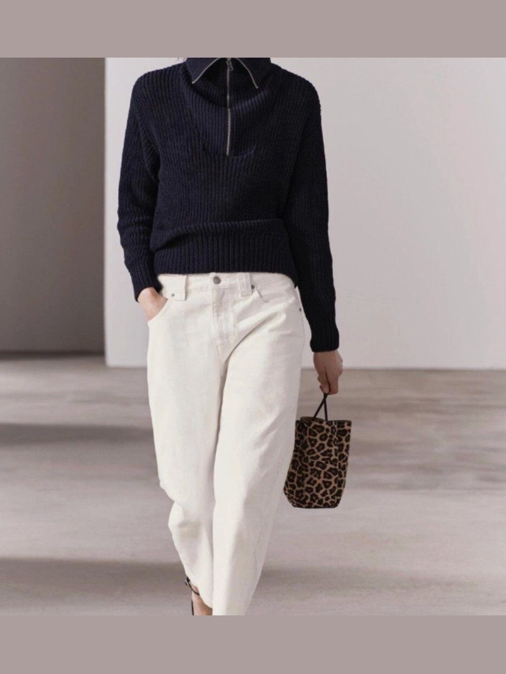 ZARA Animal Print Leather Mini Bucket Bag - Picture 7 of 13